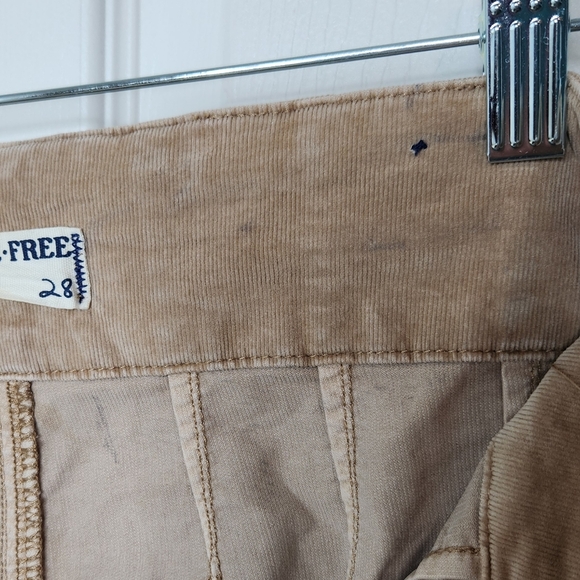 We The Free Flare High Waist Corduroy Pants Size 28 Beige Tan - Picture 9 of 10